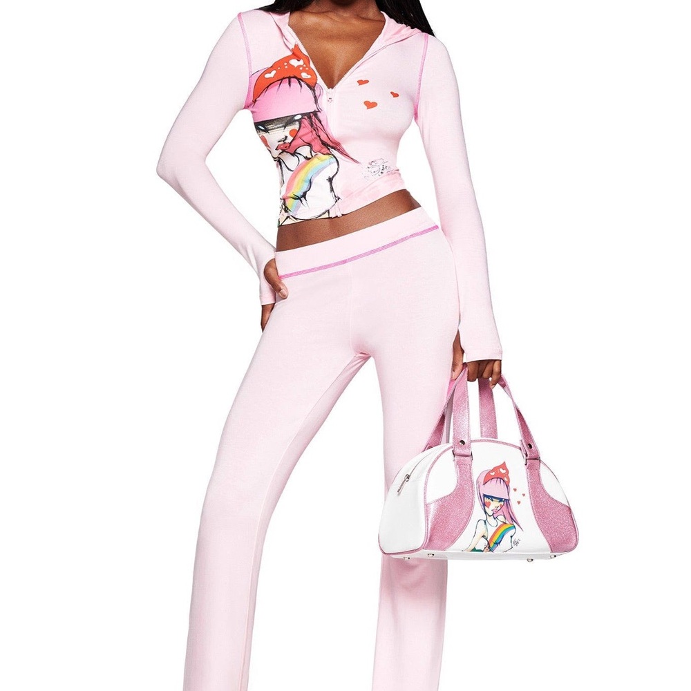 I.AM.GIA Pink Graphic Jacket